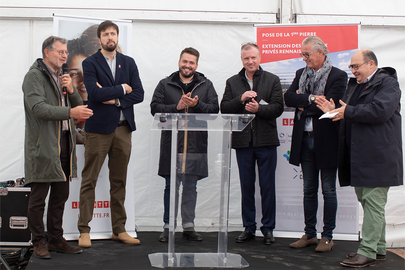 Pose de la première pierre - Pôle de CANCEROLOGIE